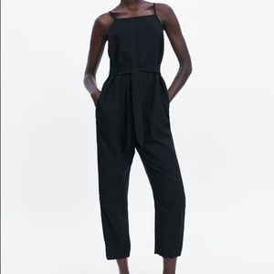 Zara Belted Jumpsuit with Straps